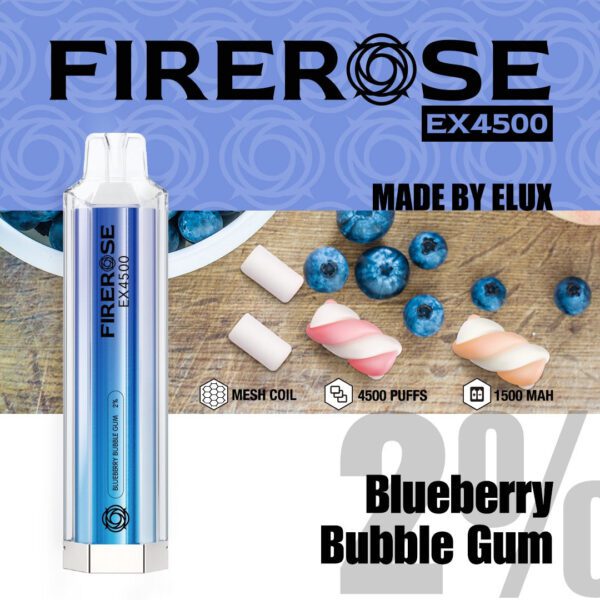 elux firerose ex4500 puffs