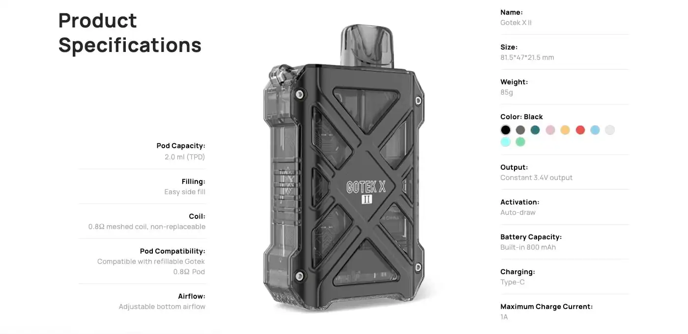 ASPIRE GOTEK X II VAPE KIT