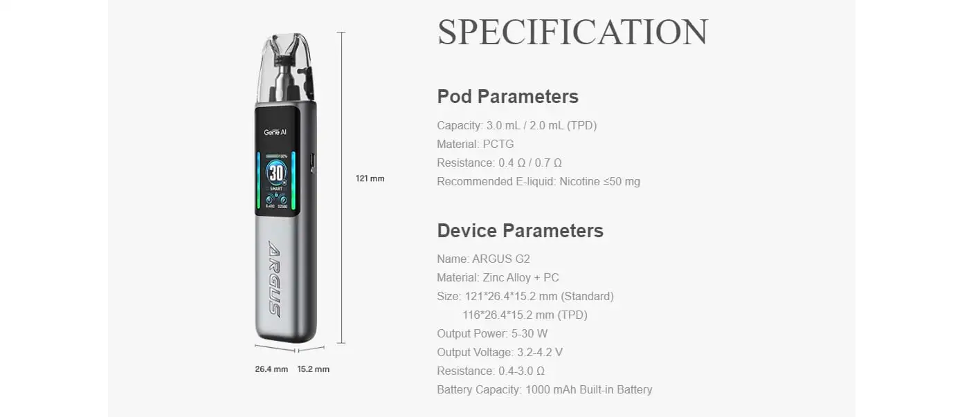 VOOPOO ARGUS G2 VAPE KIT
