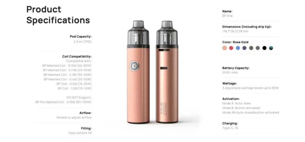 Aspire Bp Stik 80W